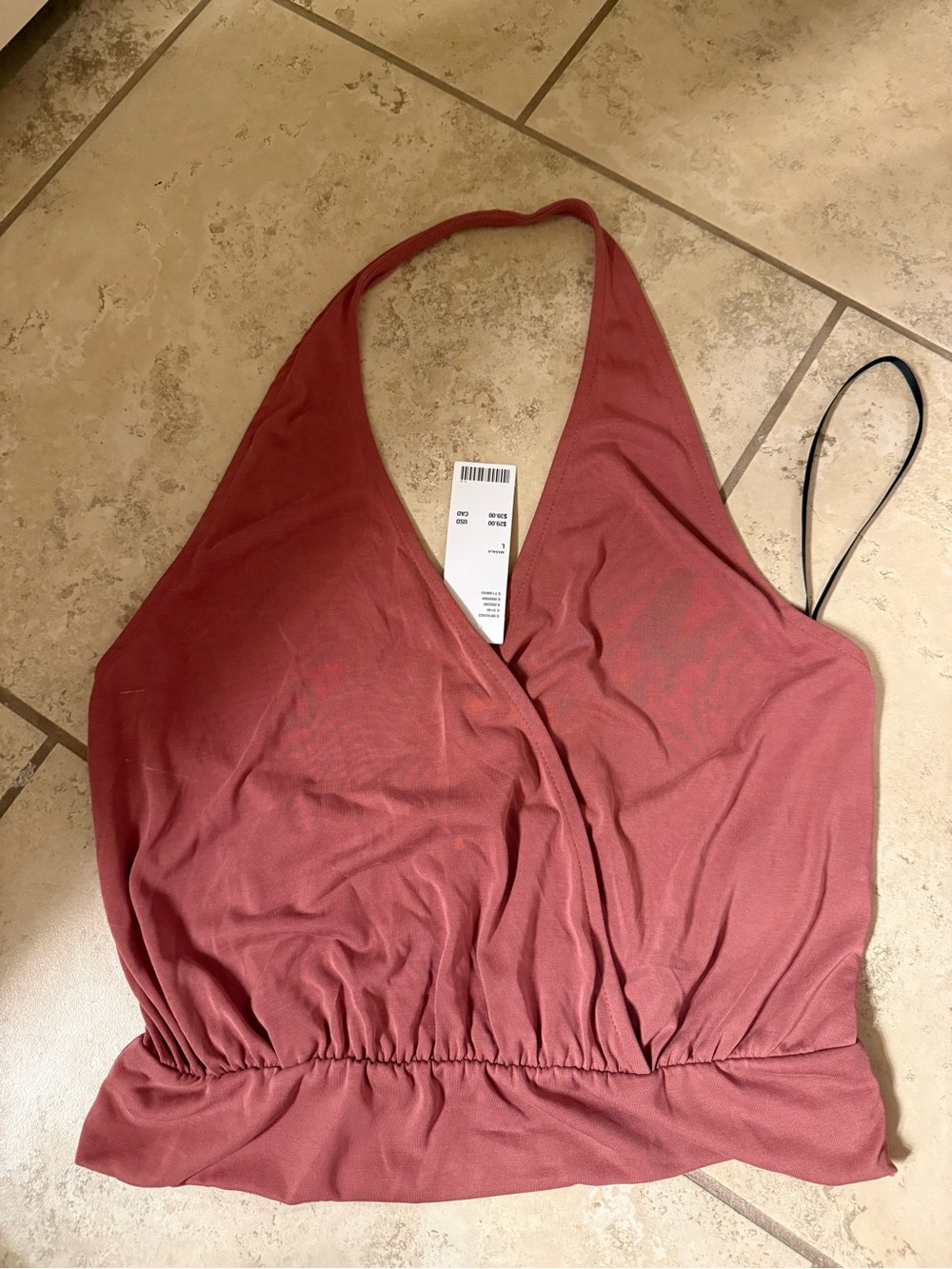 Urban Outfitters Dusty Rose Halter Wrap Tank